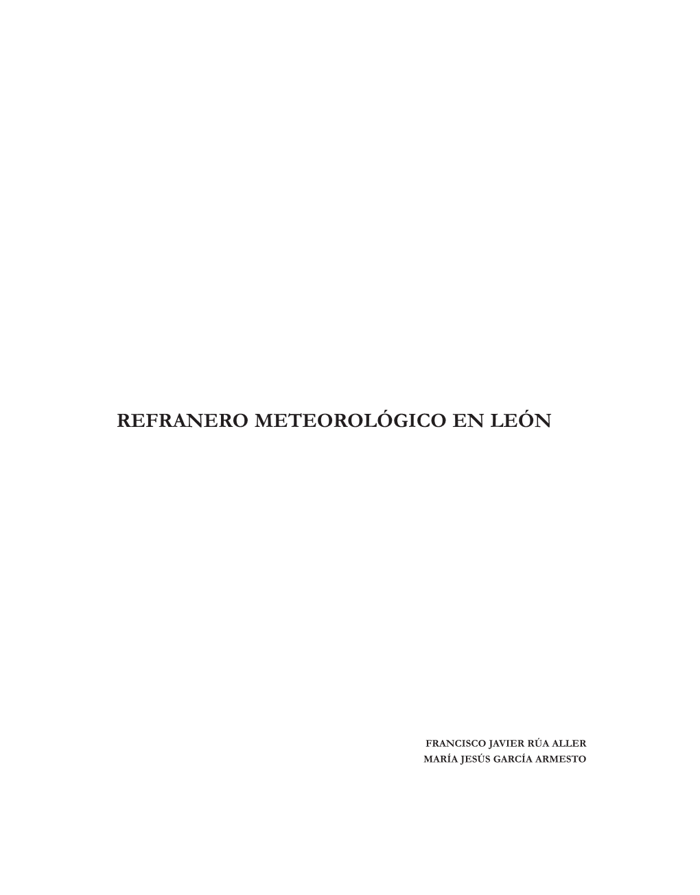 Refranero Meteorológico En León