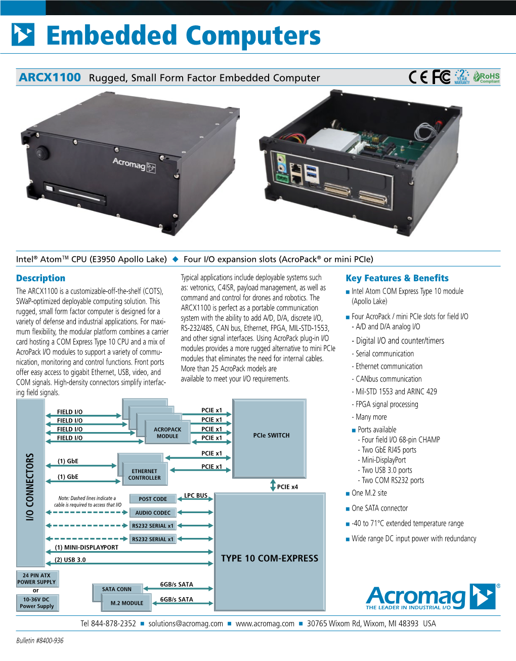 ARCX Small Form Factor Embedded Computer