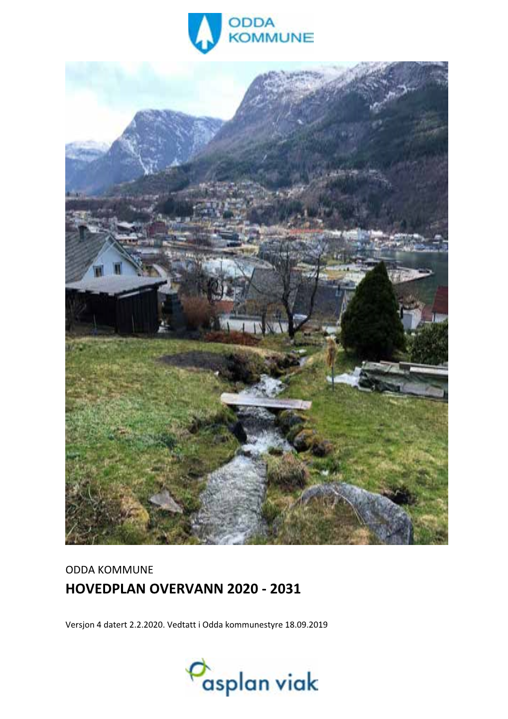 Odda Kommune Hovedplan Overvann 2020 - 2031