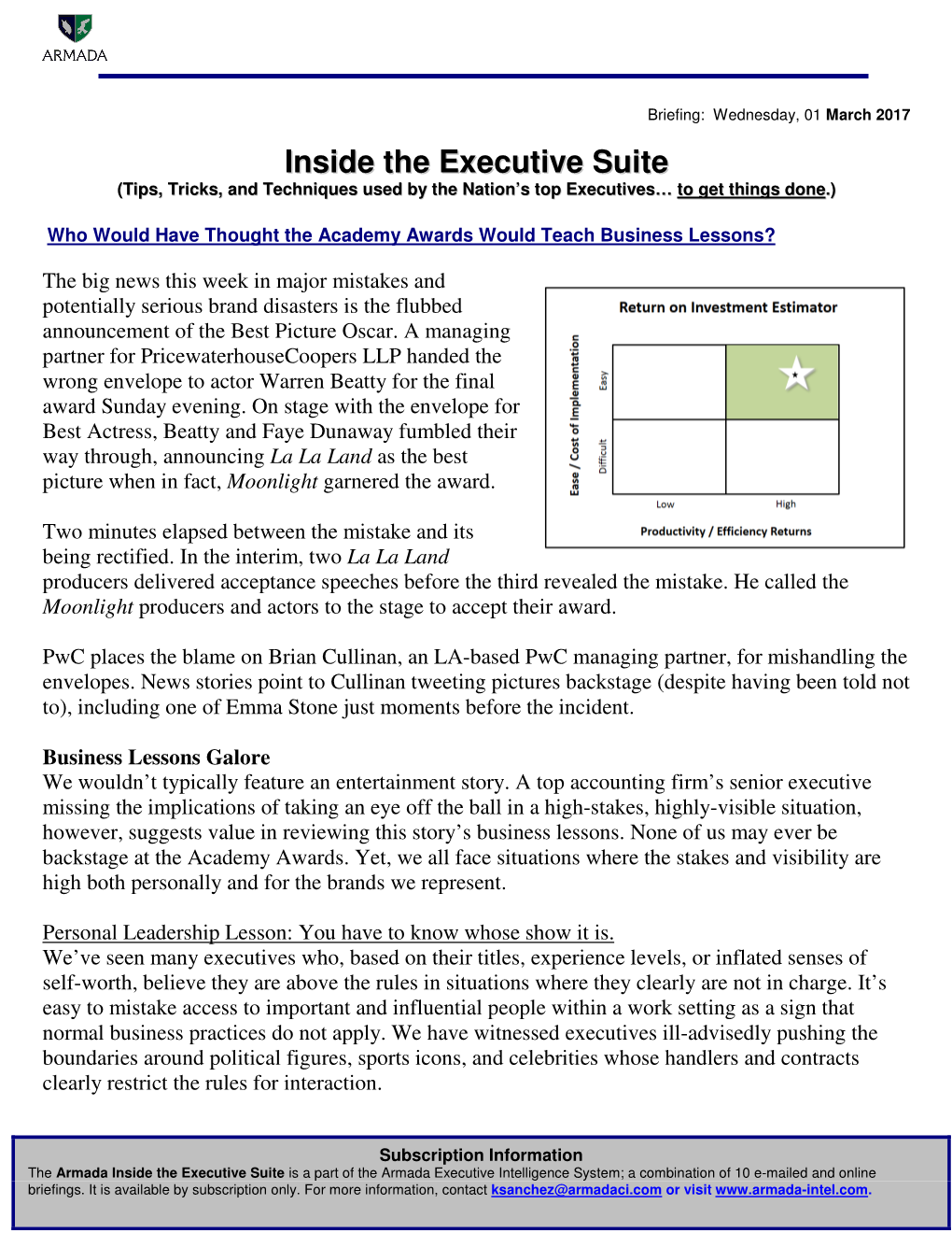 Inside the Executive Suite (Tips, Tricks, and Techniques Used by the Nation’S Top Executives… to Get Things Done.)