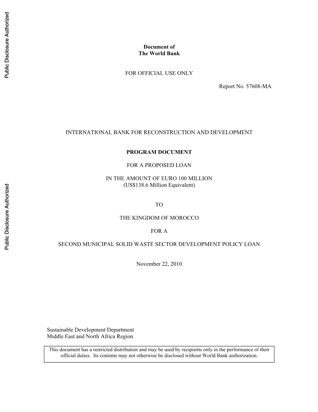 World Bank Document