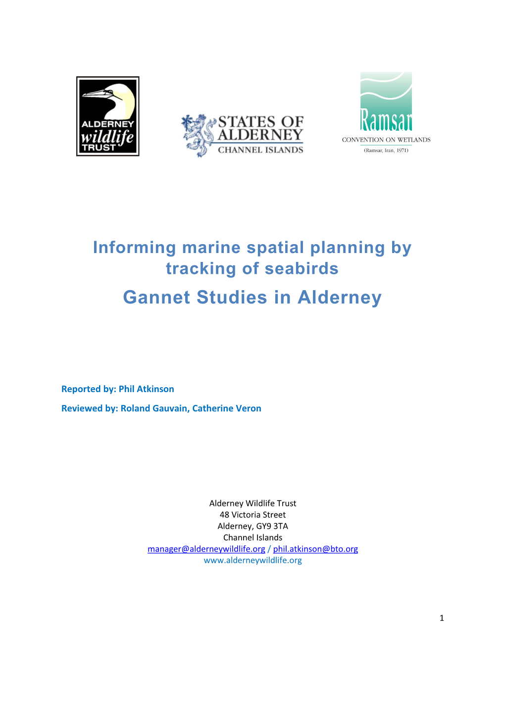 Gannet Studies in Alderney