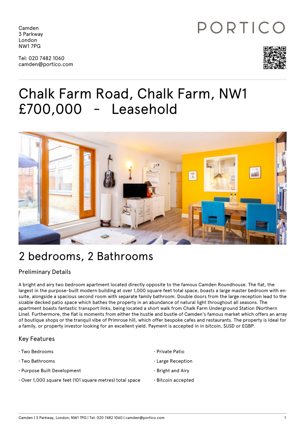 Chalk Farm Road, Chalk Farm, NW1 £700000