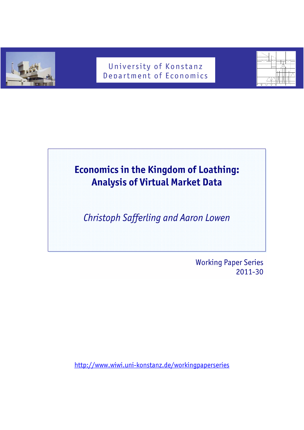 Economics in the Kingdom of Loathing: Analysis of Virtual Market Data