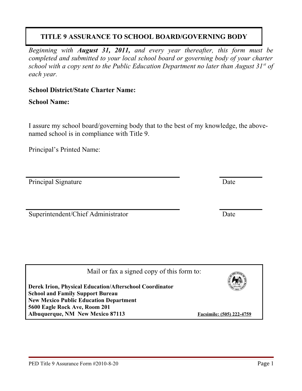 School District/State Charter Name