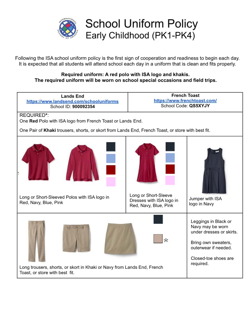 View ISA Uniform Policy