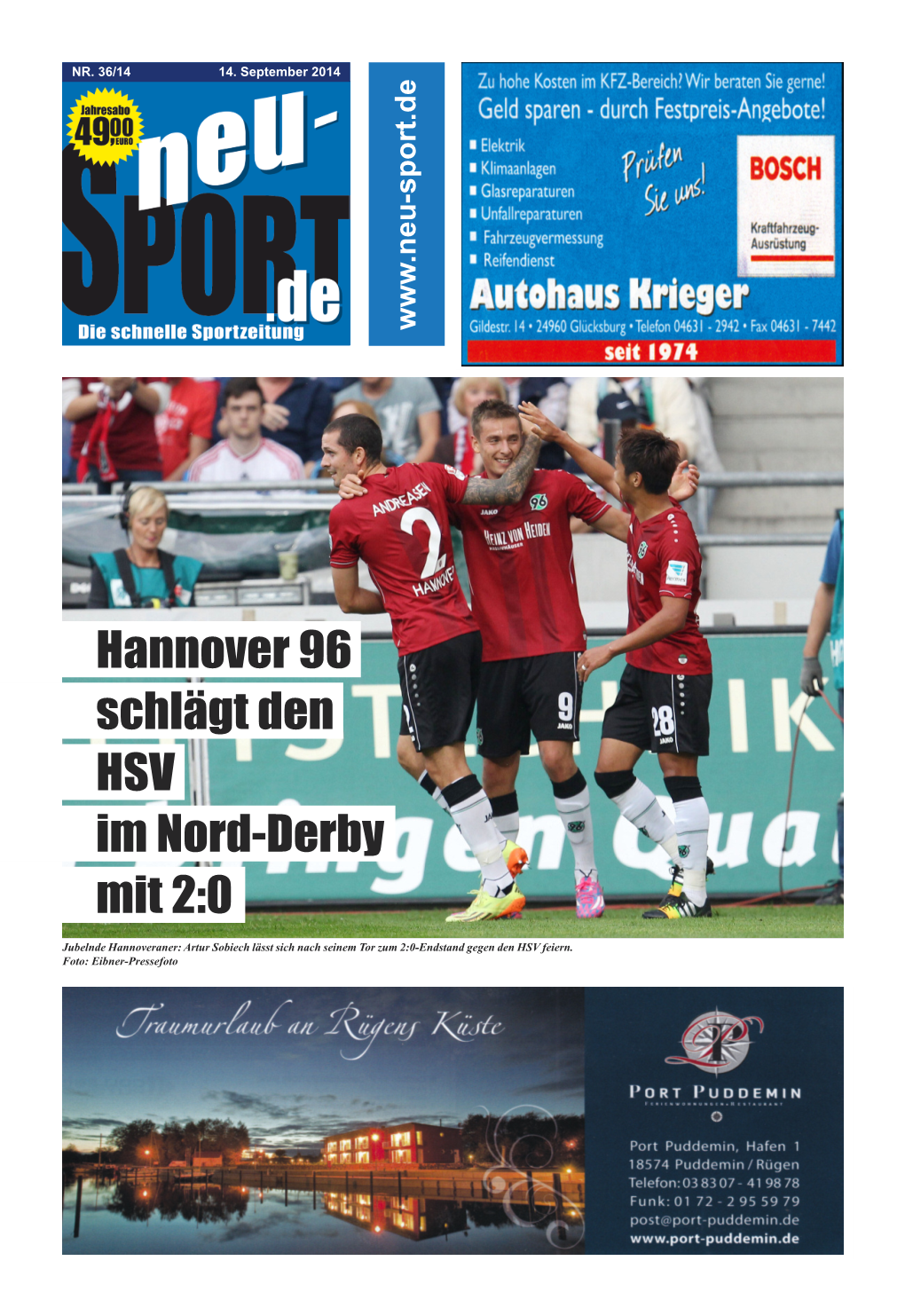 Hannover 96 Schlägt Den HSV Im Nord-Derby Mit 2:0