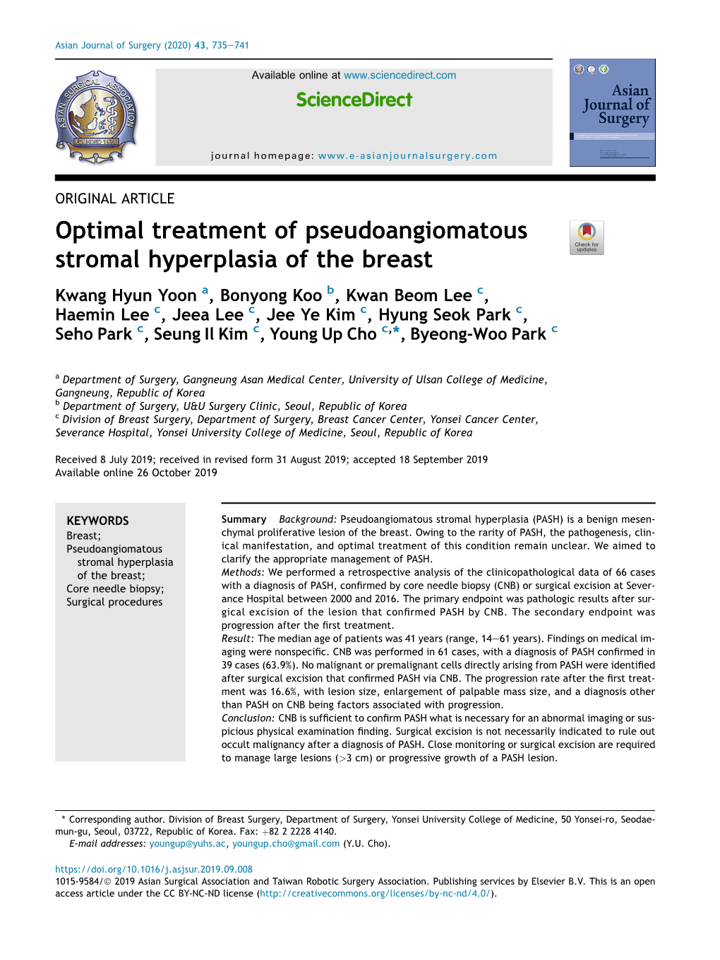 Optimal Treatment of Pseudoangiomatous Stromal