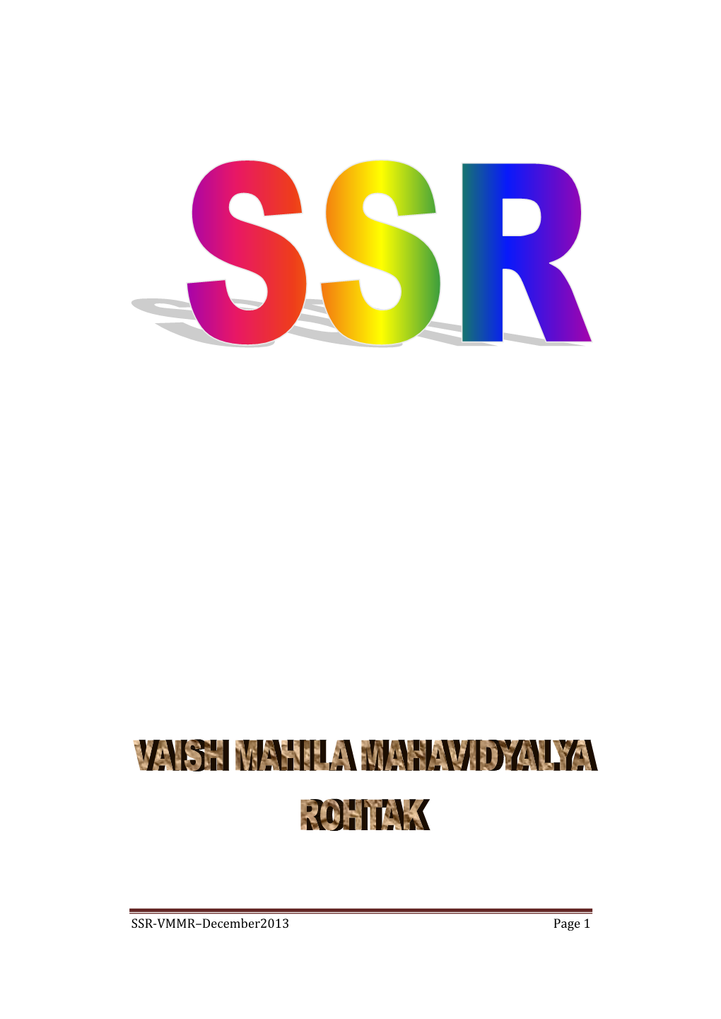 SSR-VMMR–December2013 Page 1