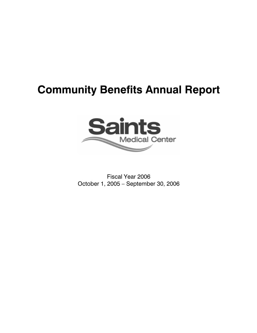 Community Benefits Annual Report