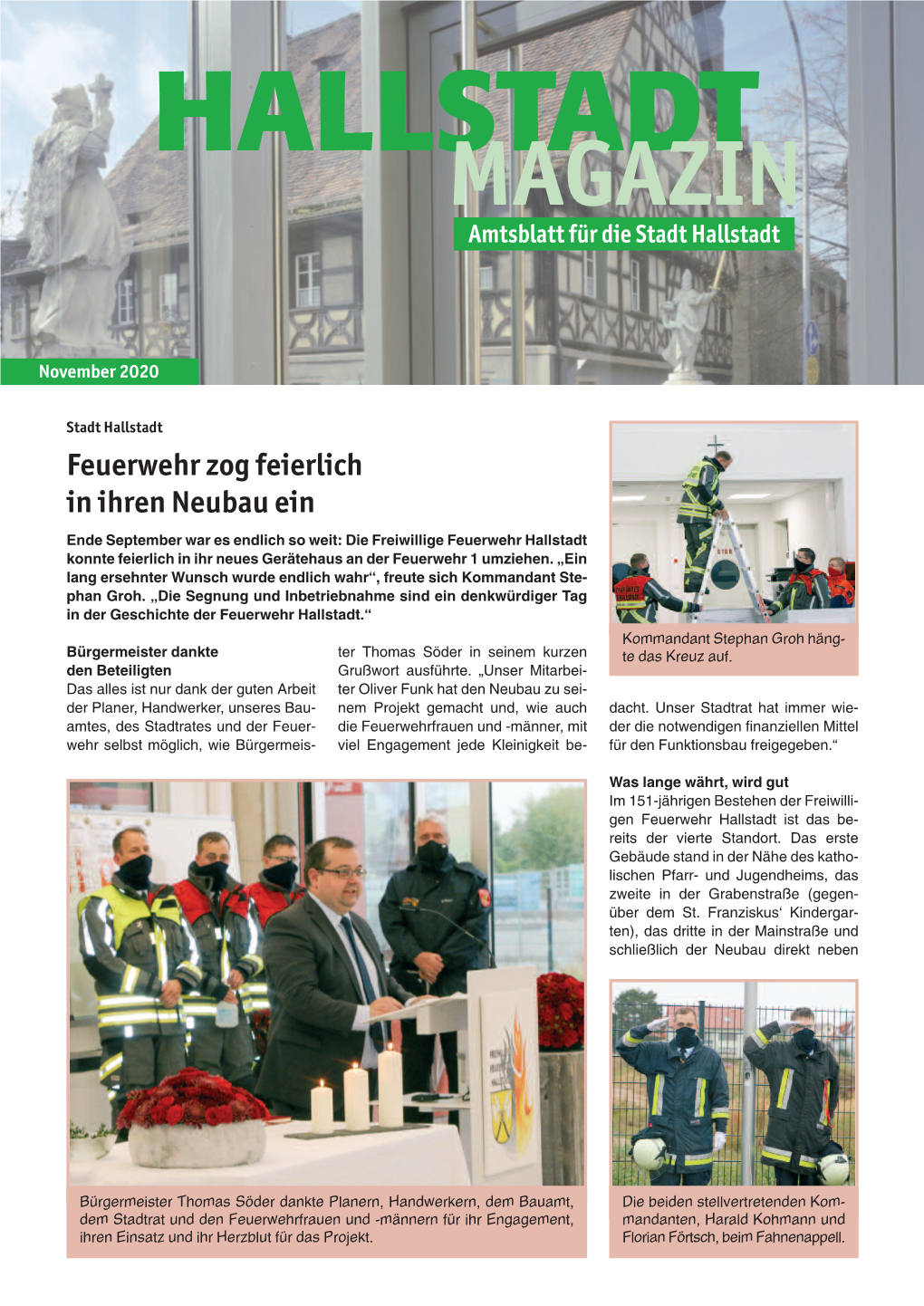 MAGAZIN Ist Das Amtsblatt Für Die Stadt Hallstadt Mit NOTRUF-NUMMERN Dem Ortsteil Dörfleins