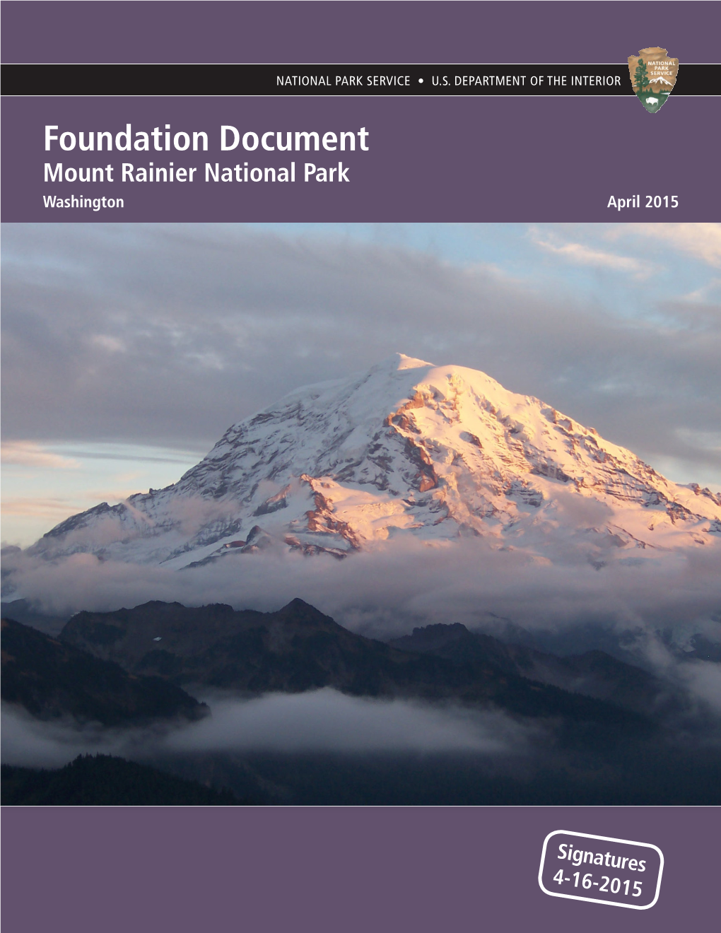 Mount Rainier National Park Foundation Document