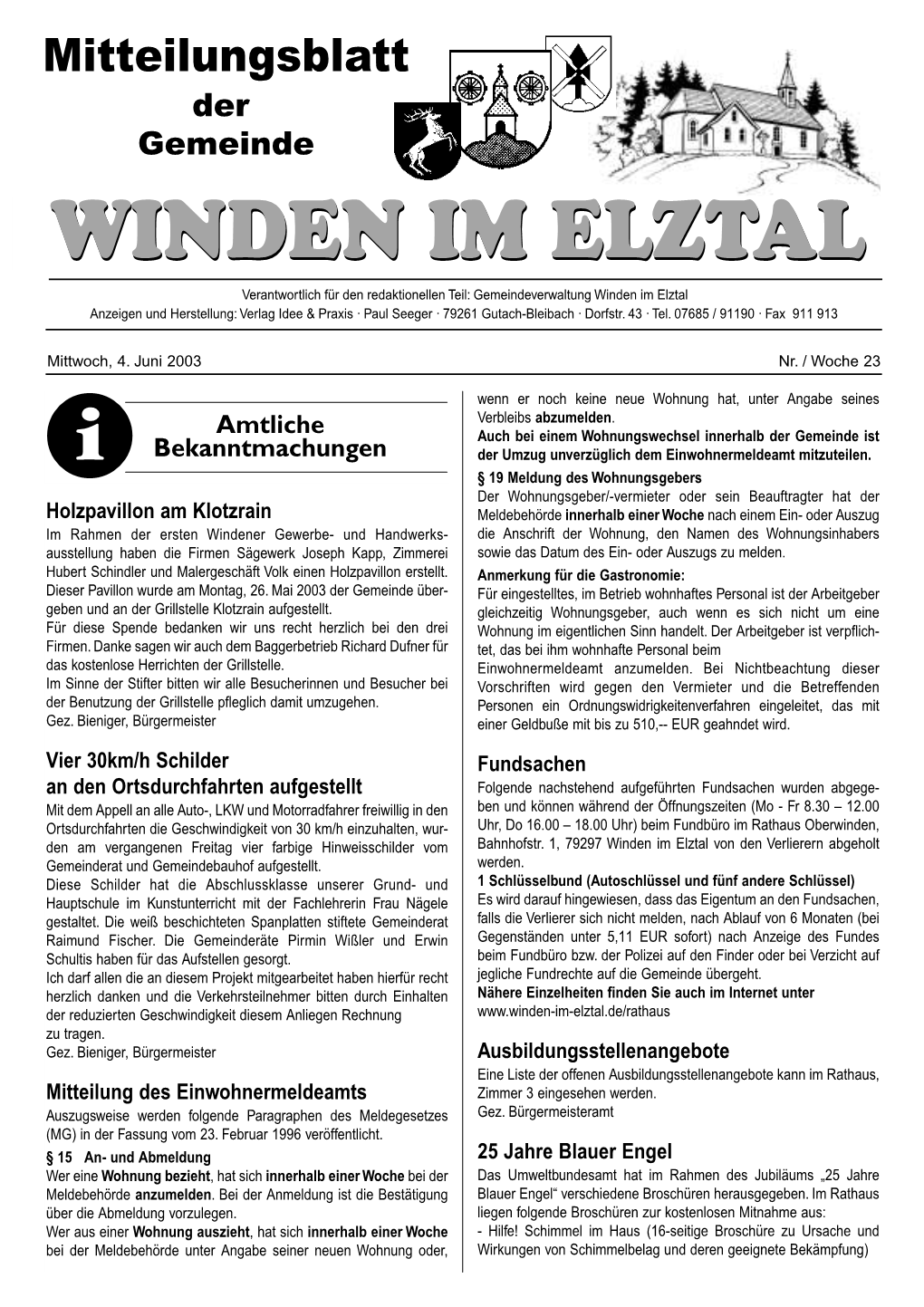 Mitteilungsblatt