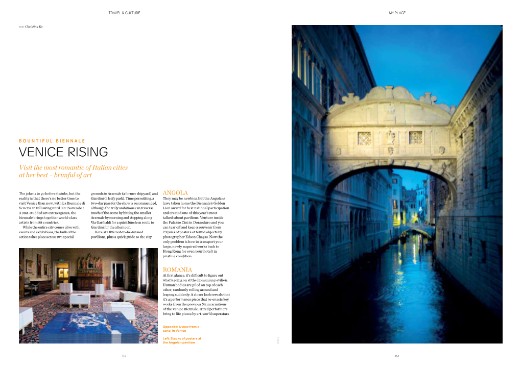 Venice Rising Visit the Most Romantic of Italian Cities at Her Best – Brimful of Art