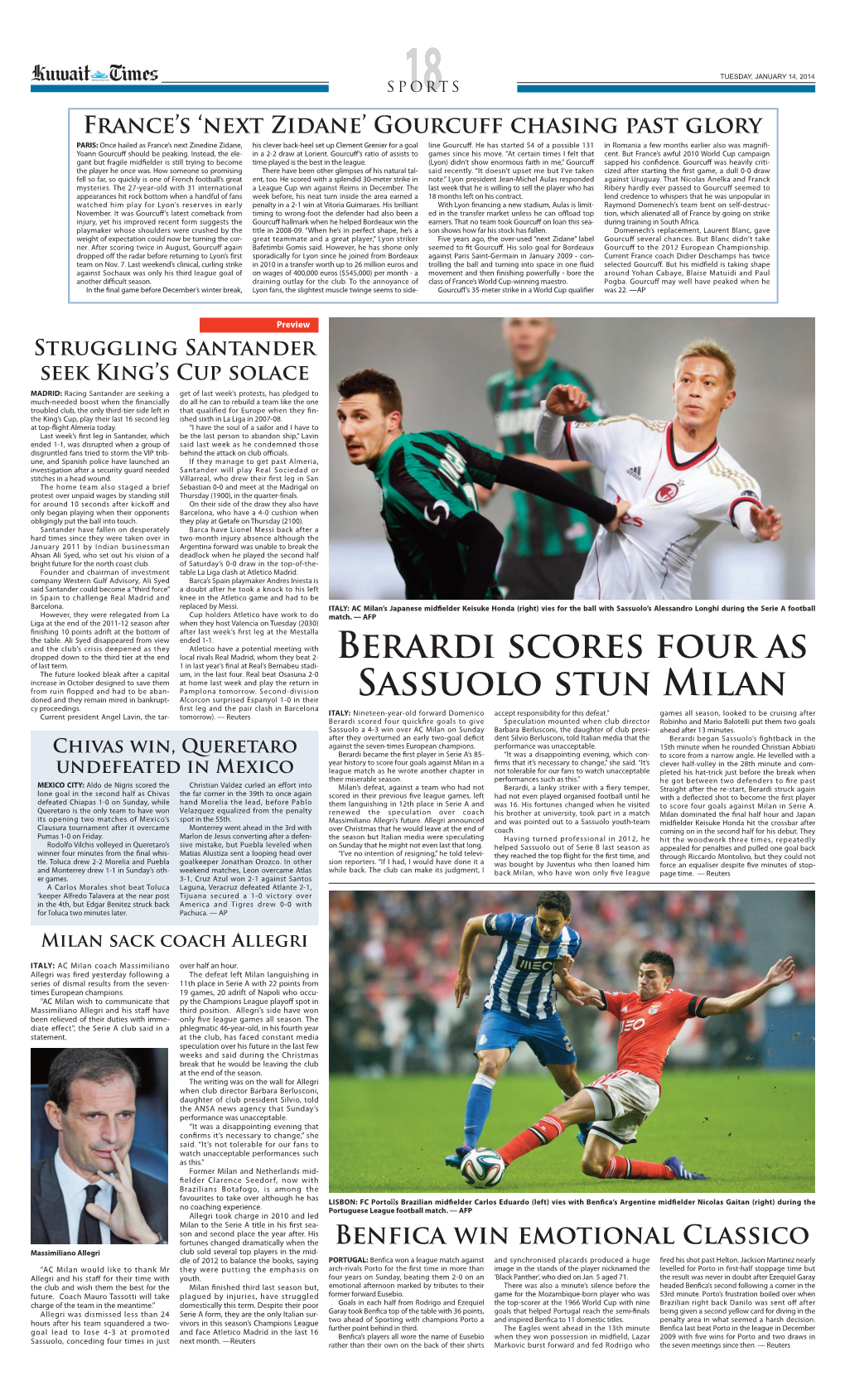 Berardi Scores FOUR AS Sassuolo Stun Milan