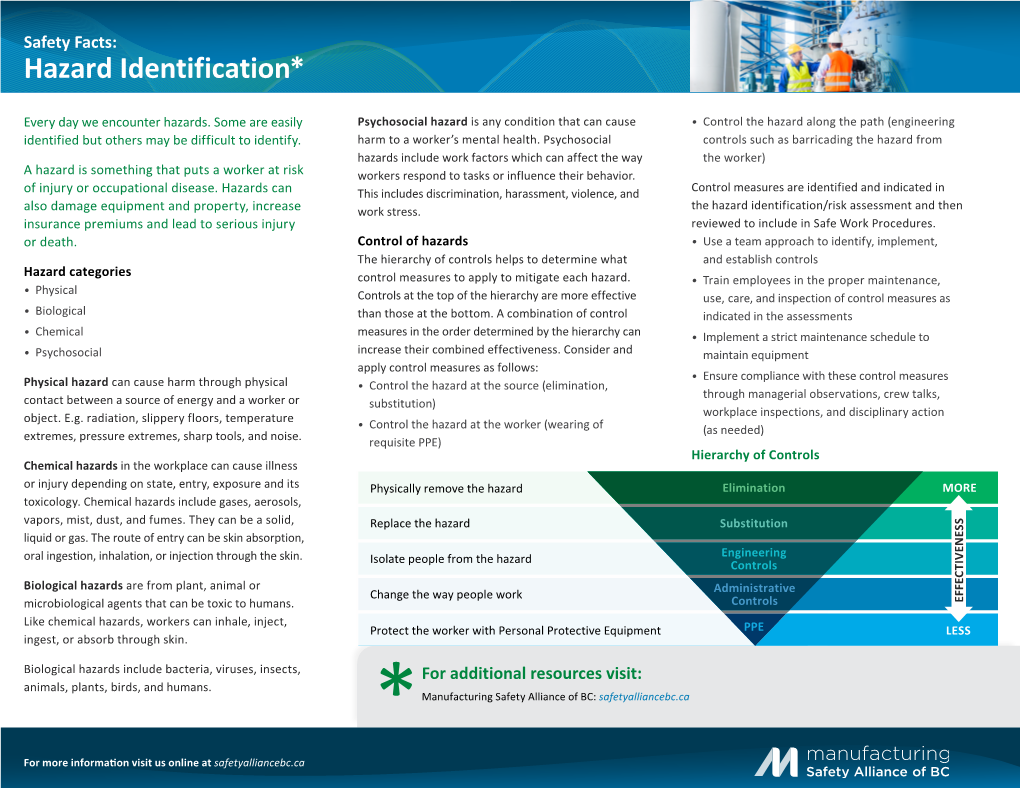 Hazard Identification Toolbox Talk
