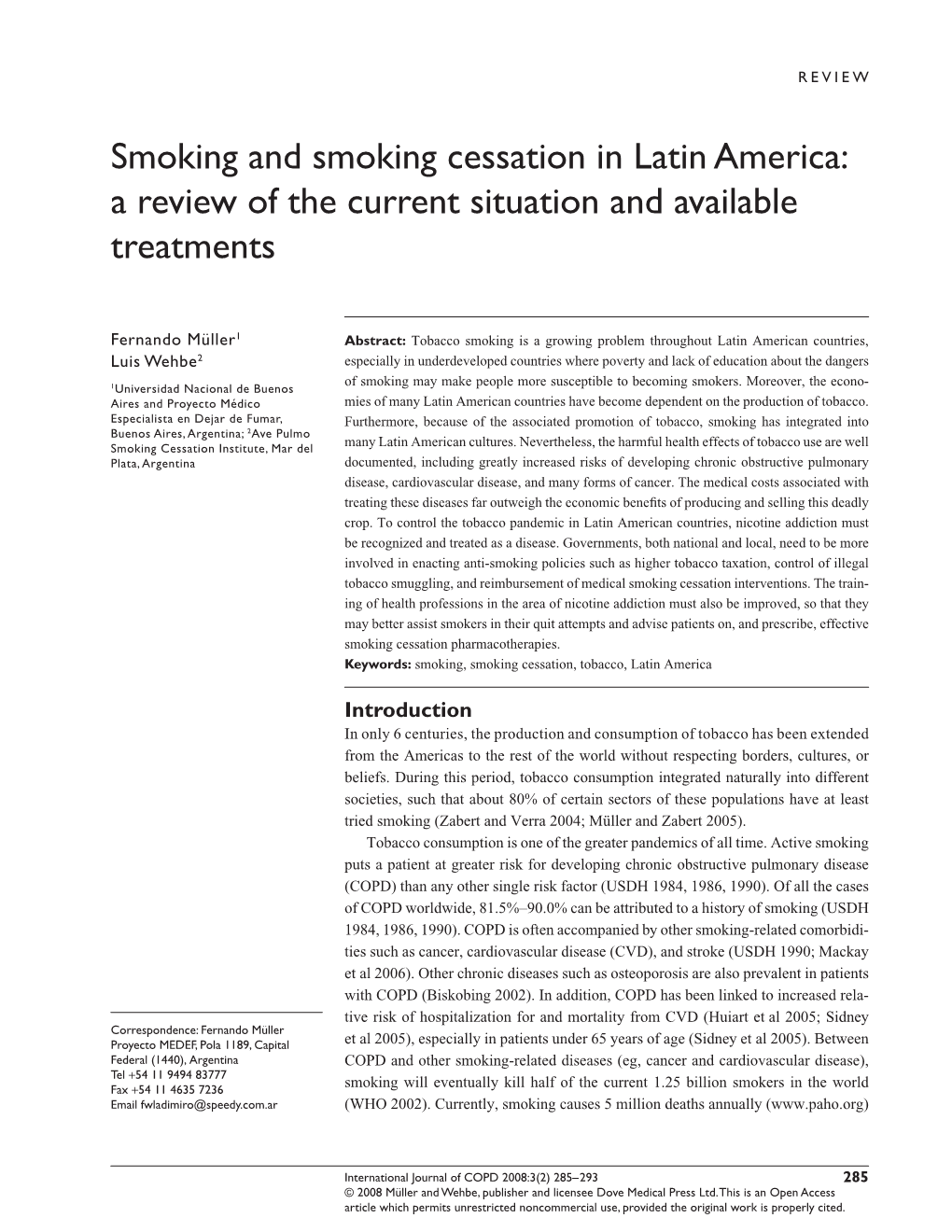 Smoking and Smoking Cessation in Latin America: a Review of the Current Situation and Available Treatments