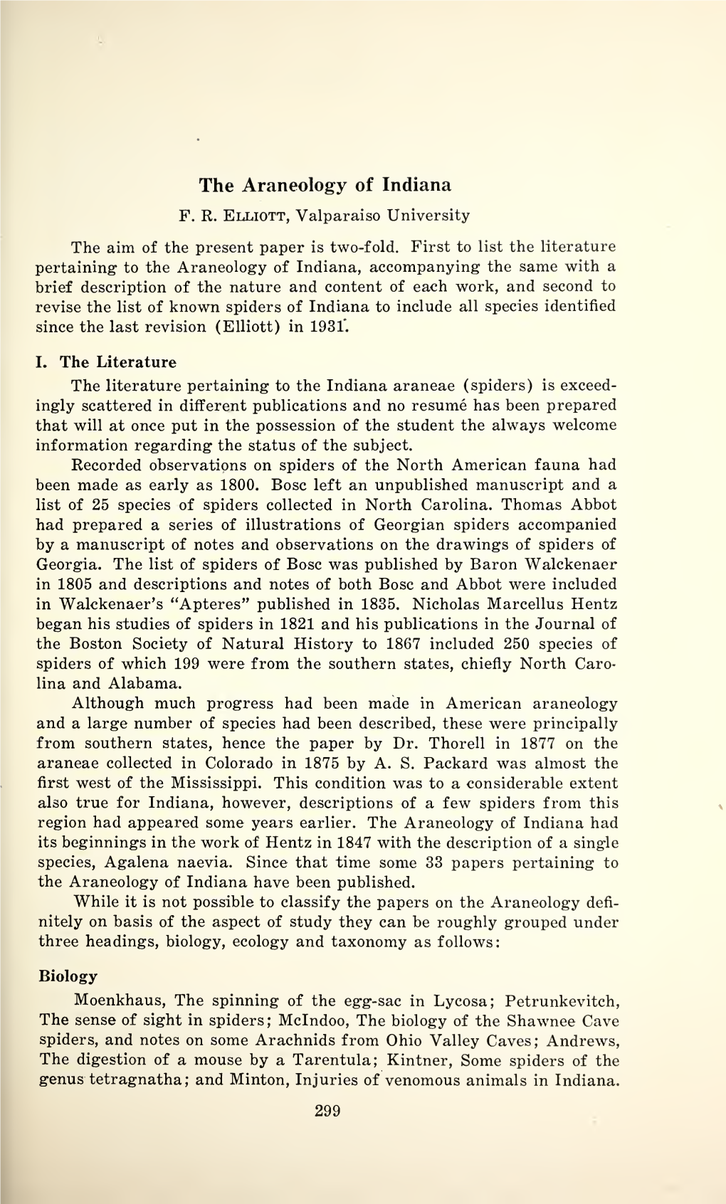 Proceedings of the Indiana Academy of Science