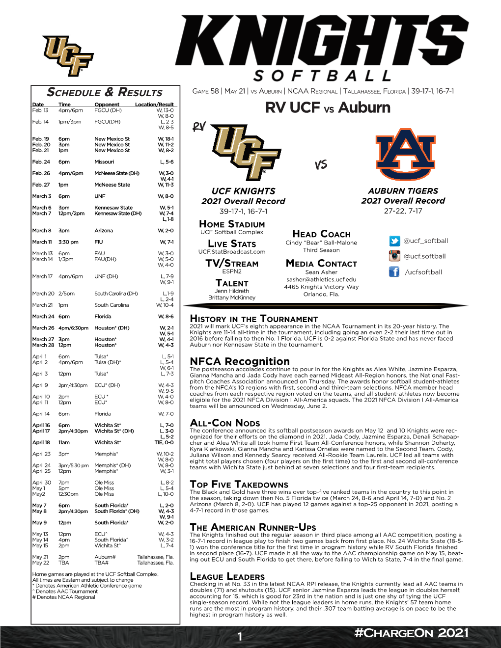 Softball Game Notes