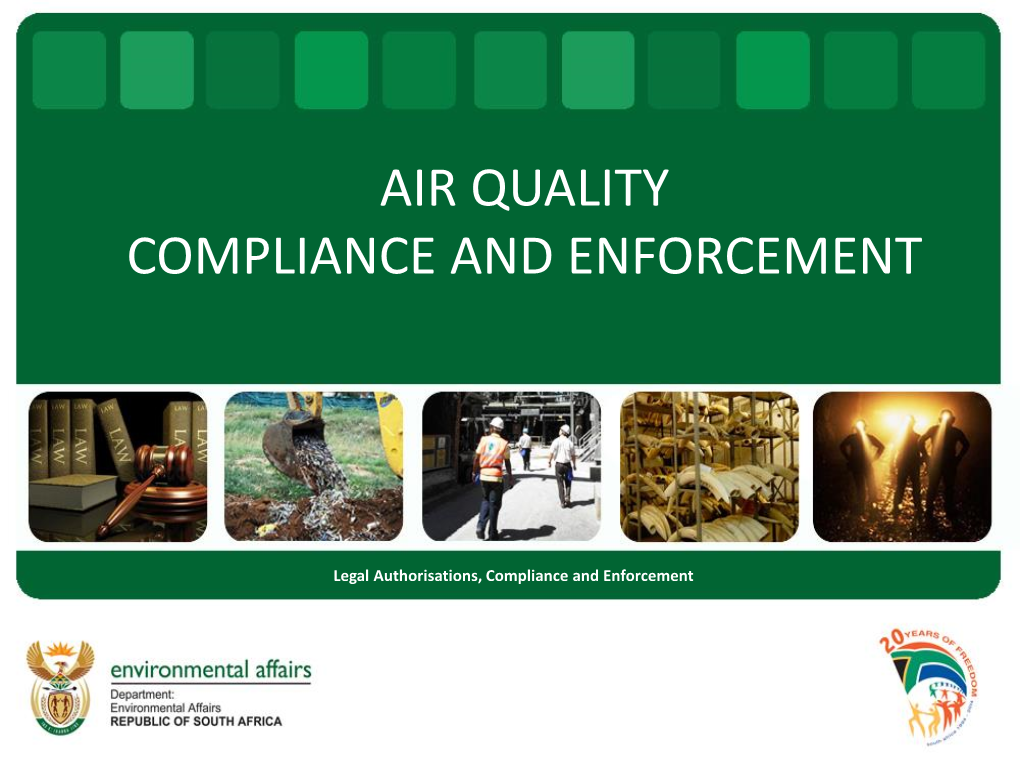 Air Quality Compliance and Enforcement