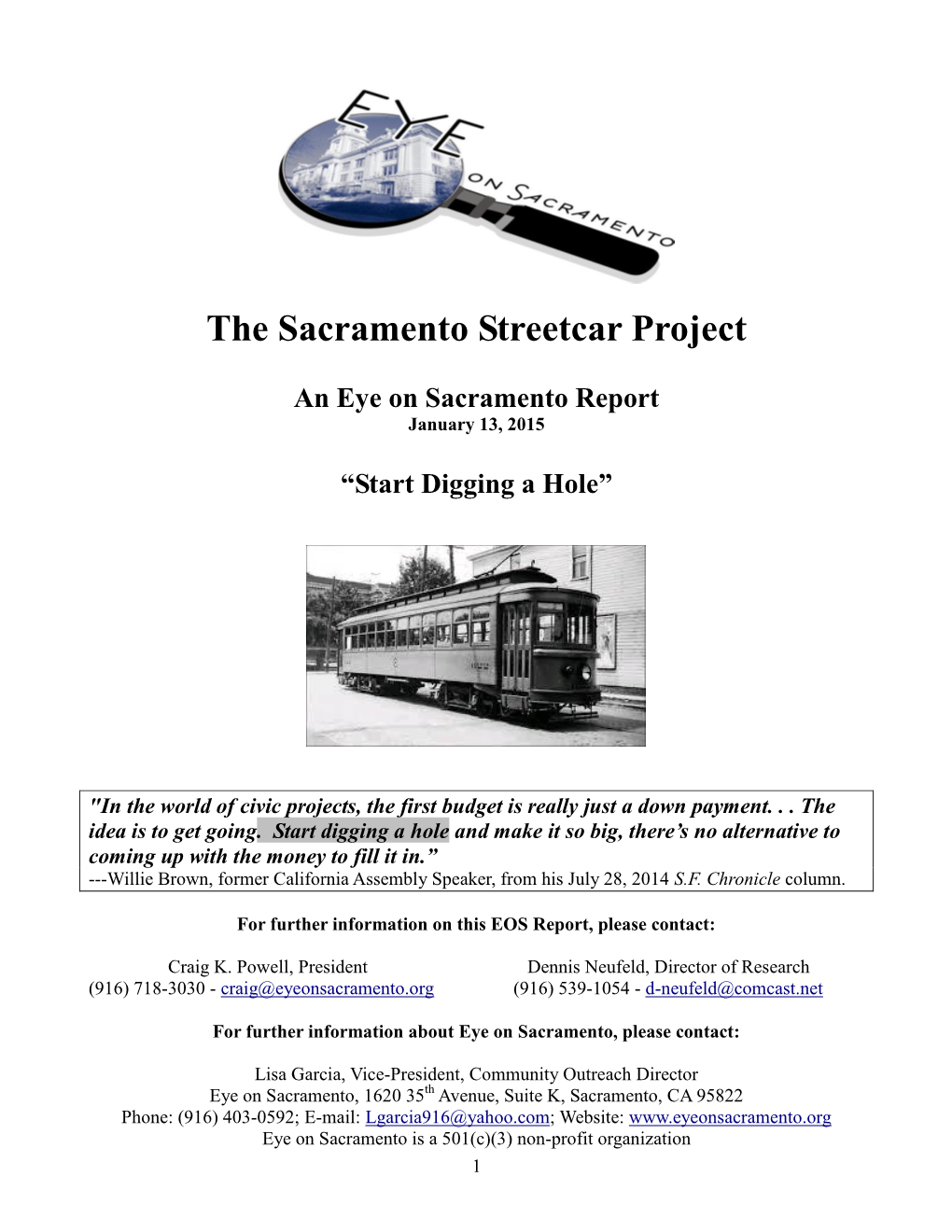 The Sacramento Streetcar Project
