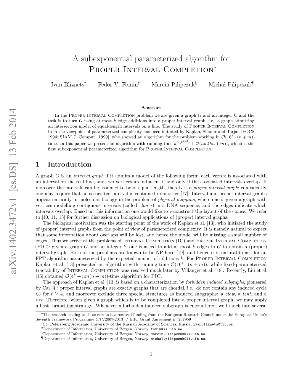 A Subexponential Parameterized Algorithm for Proper Interval Completion∗