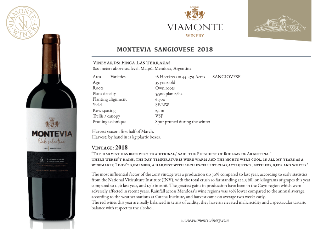 FT Montevia Sangiovese2018