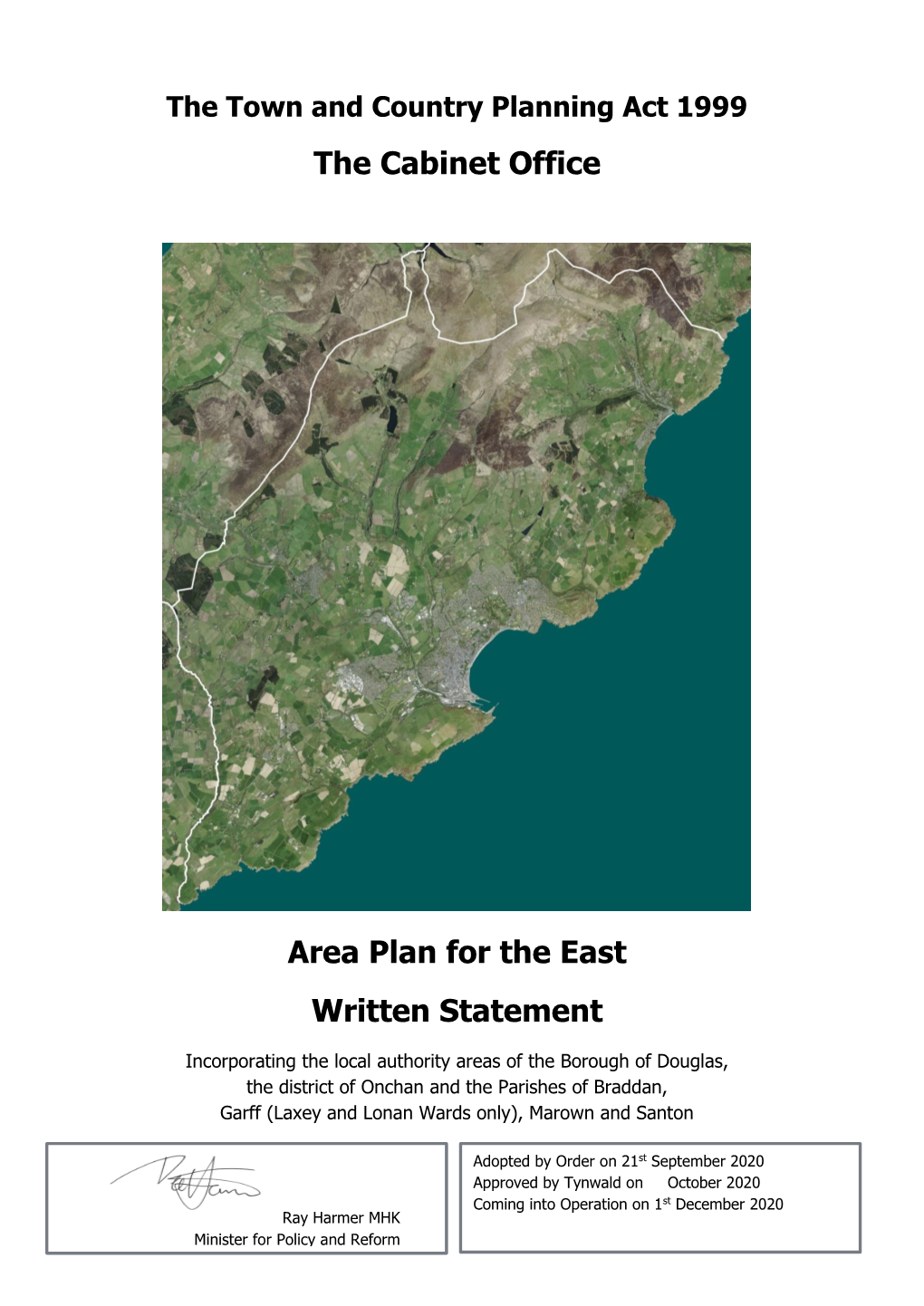 The Cabinet Office Area Plan for the East Written Statement