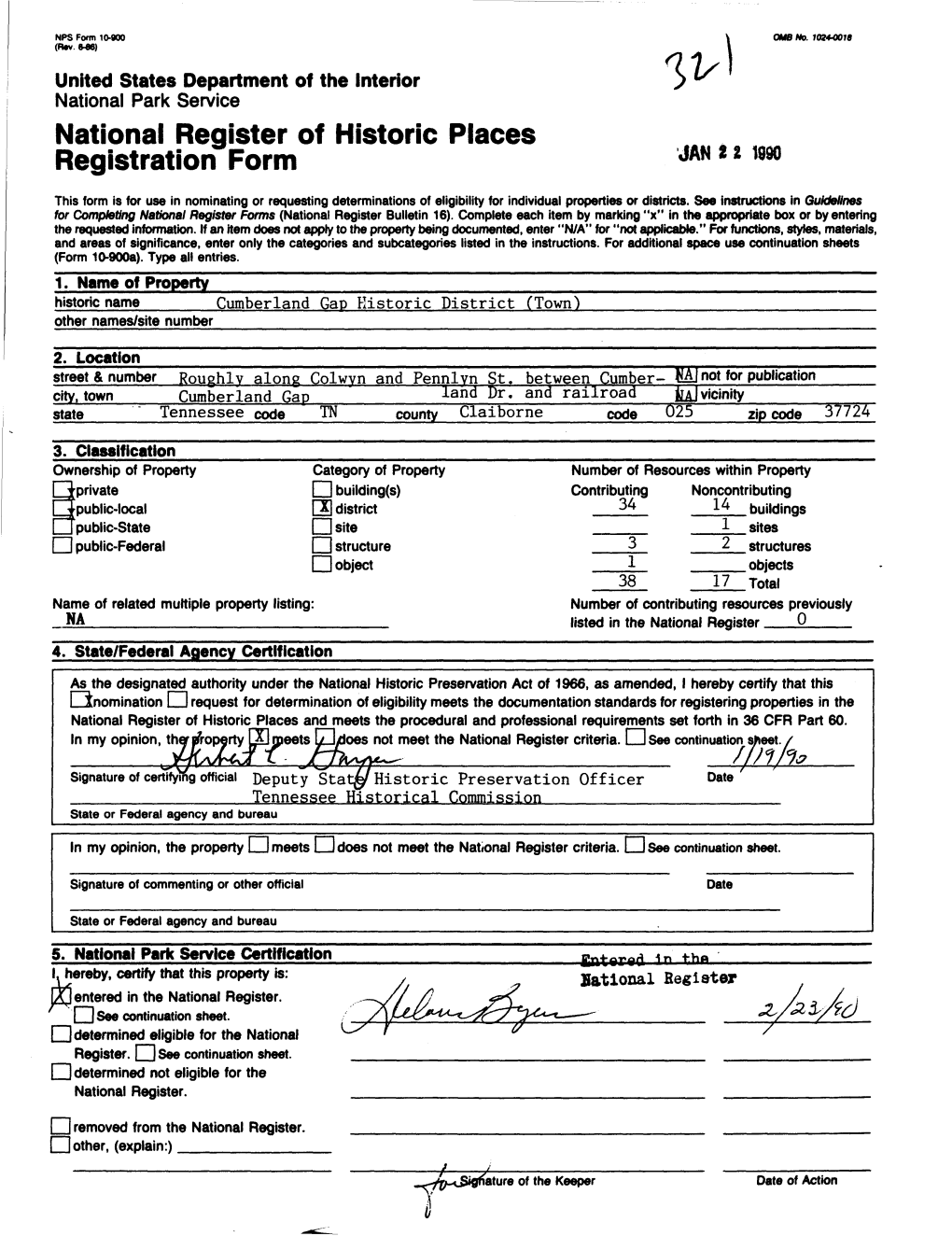 National Register of Historic Places Continuation Sheet