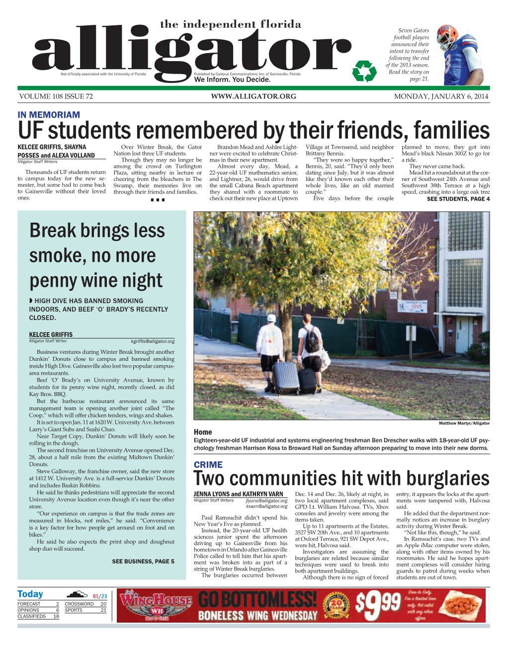 UF Students Remembered by Their Friends, Families