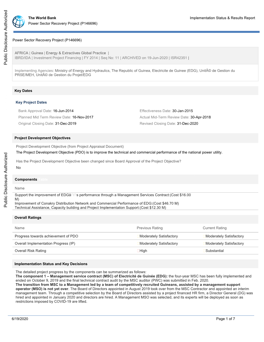 World Bank Document