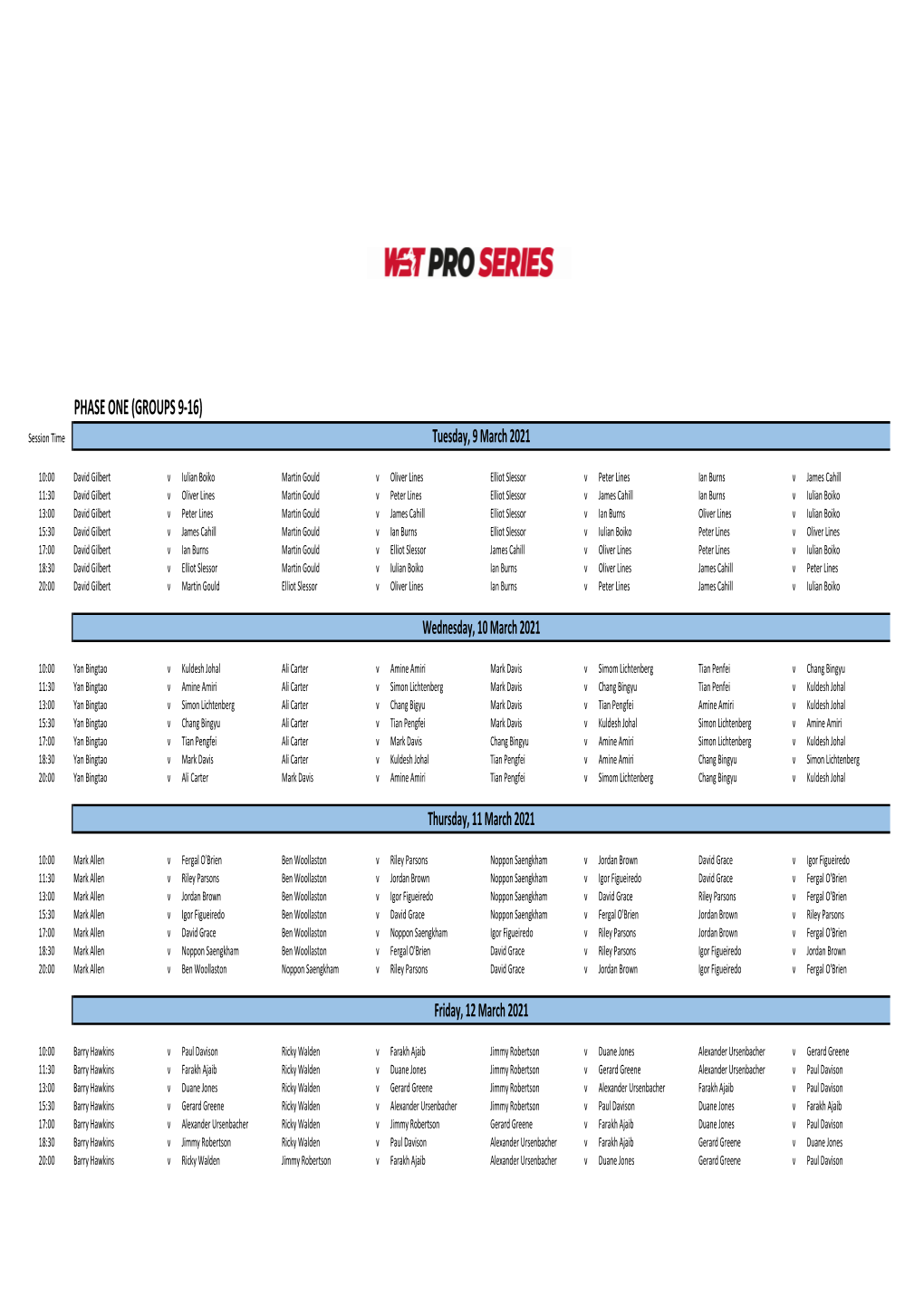 WST Pro Series