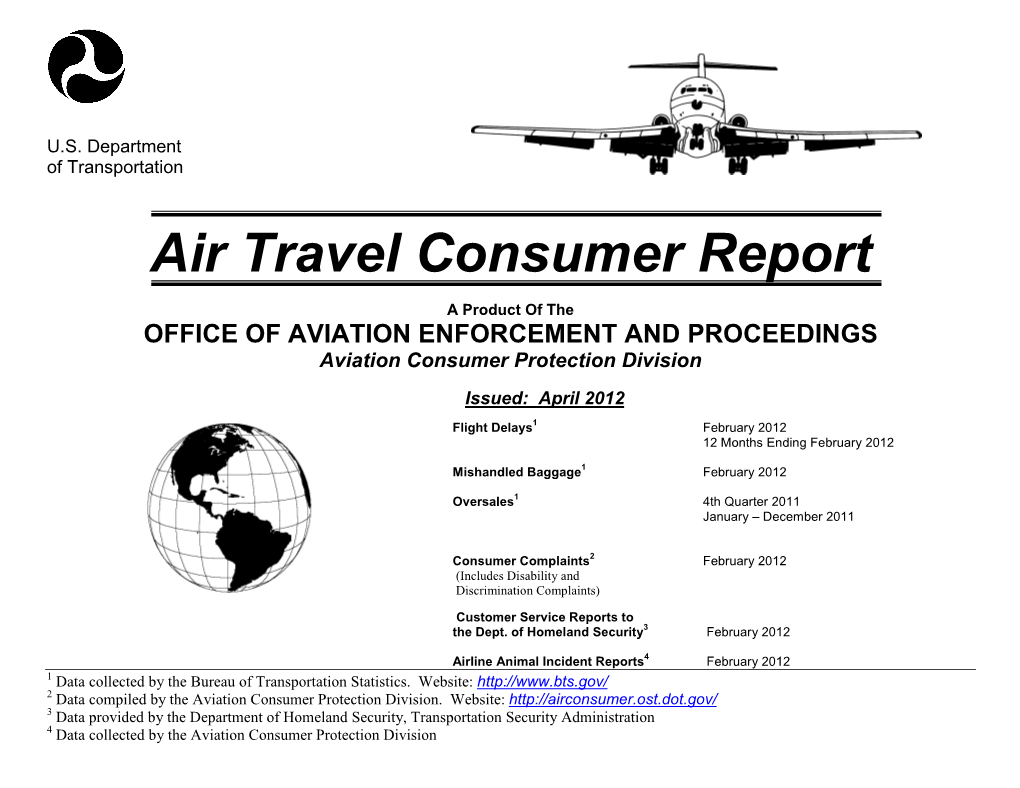 Air Travel Consumer Report