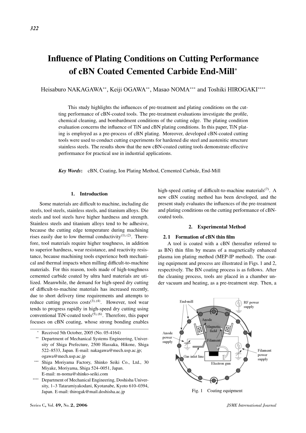 Influence of Plating Conditions on Cutting Performance of Cbn Coated