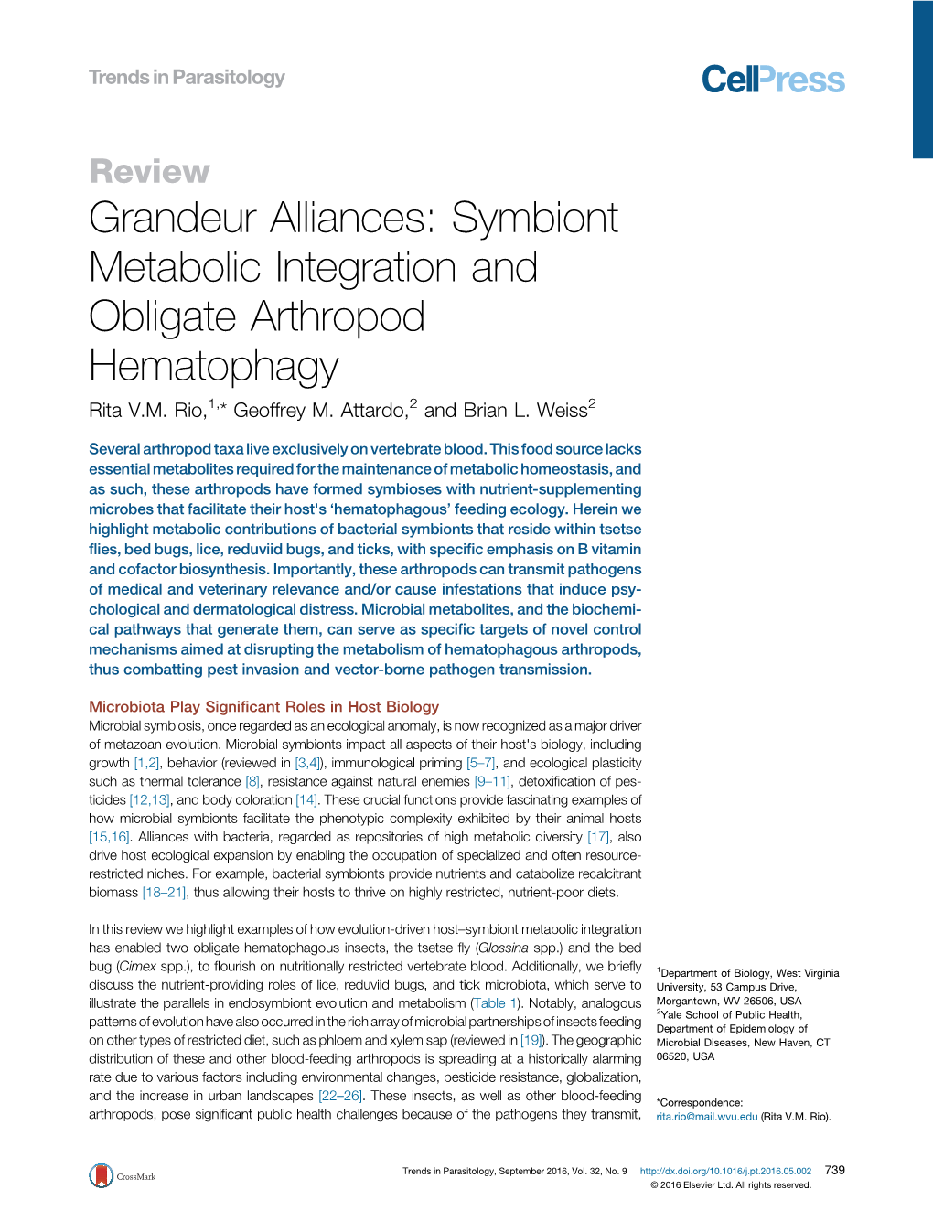 Symbiont Metabolic Integration and Obligate Arthropod