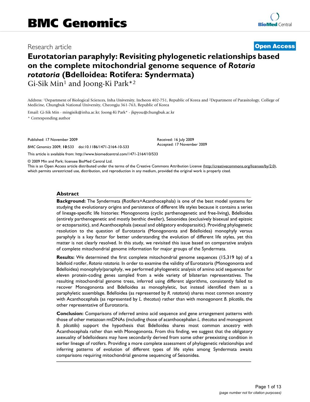 Eurotatorian Paraphyly: Revisiting Phylogenetic Relationships Based