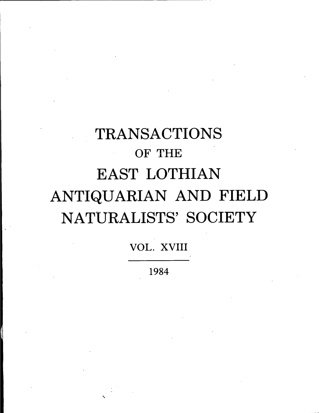 1984 ELA&FN Soc Transactions Vol XVIII