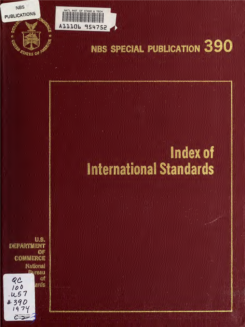 Index of International Standards No