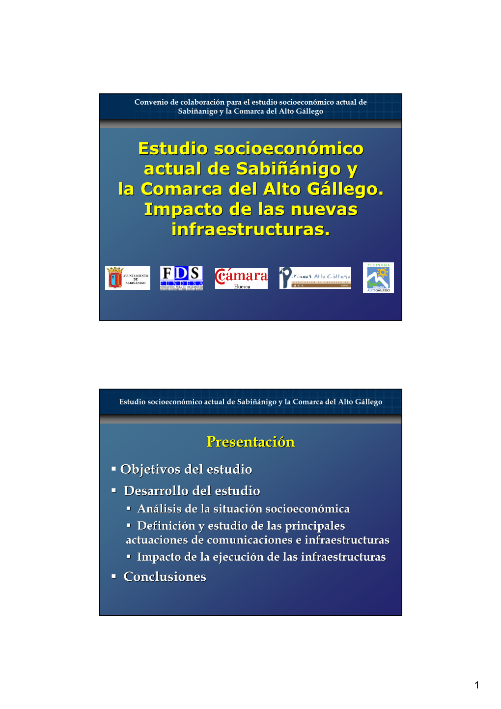 Estudio Socioeconómico Actual De Sabiñánigo Y La Comarca Del Alto Gállego