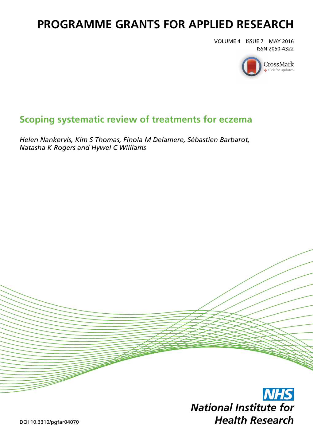 Scoping Systematic Review of Treatments for Eczema