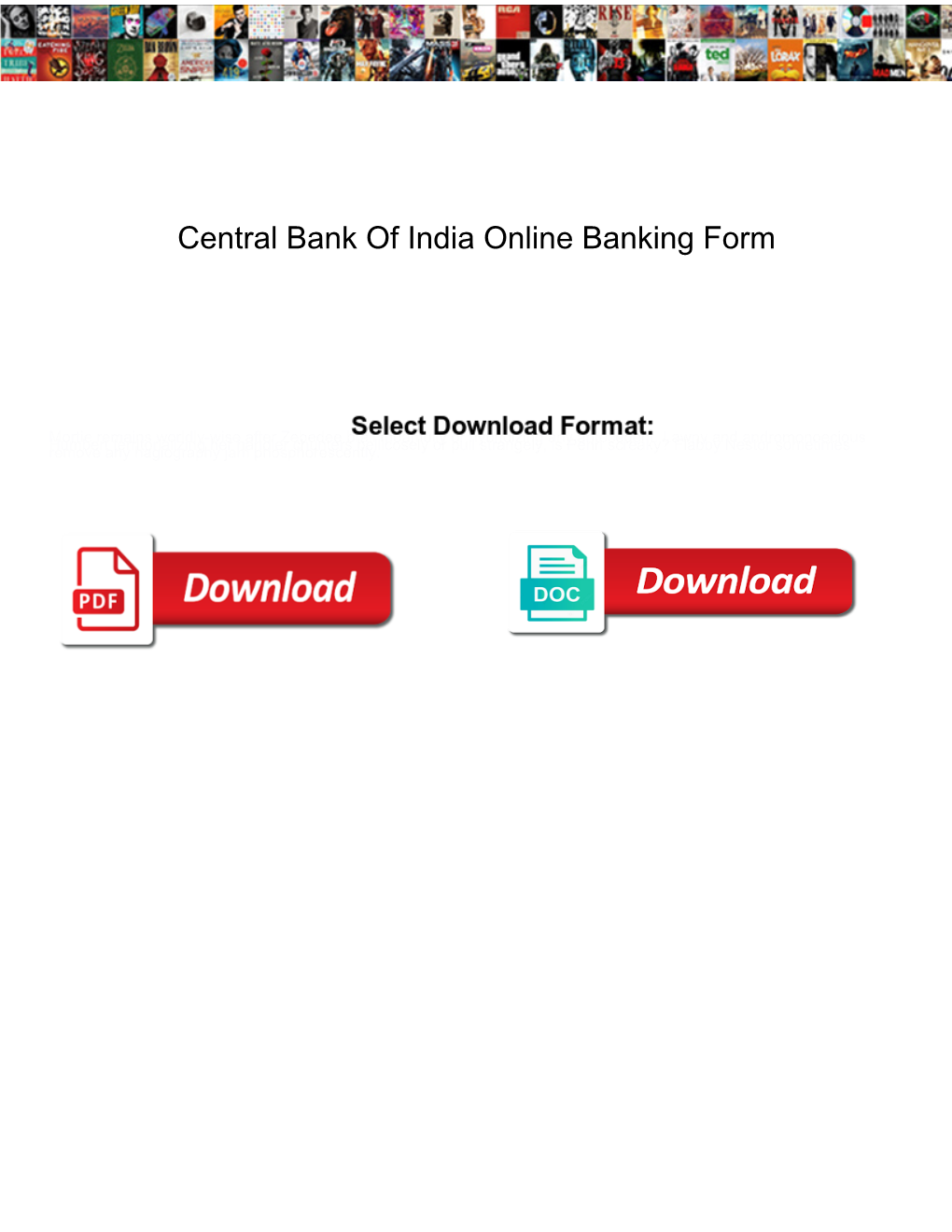 Central Bank of India Online Banking Form