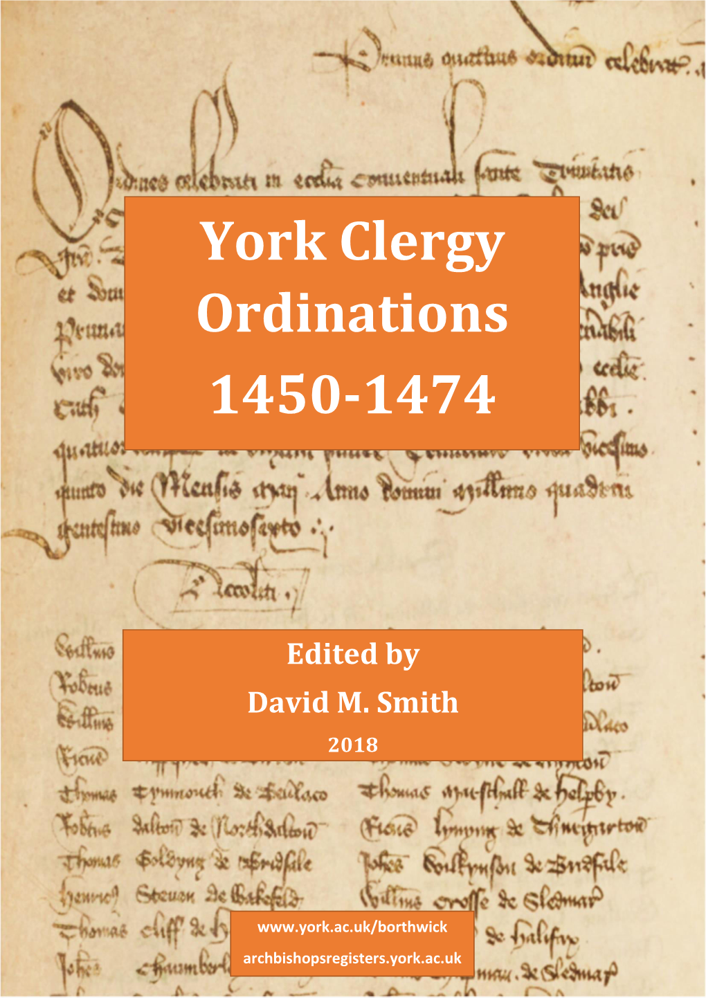 York Clergy Ordinations 1450-1474