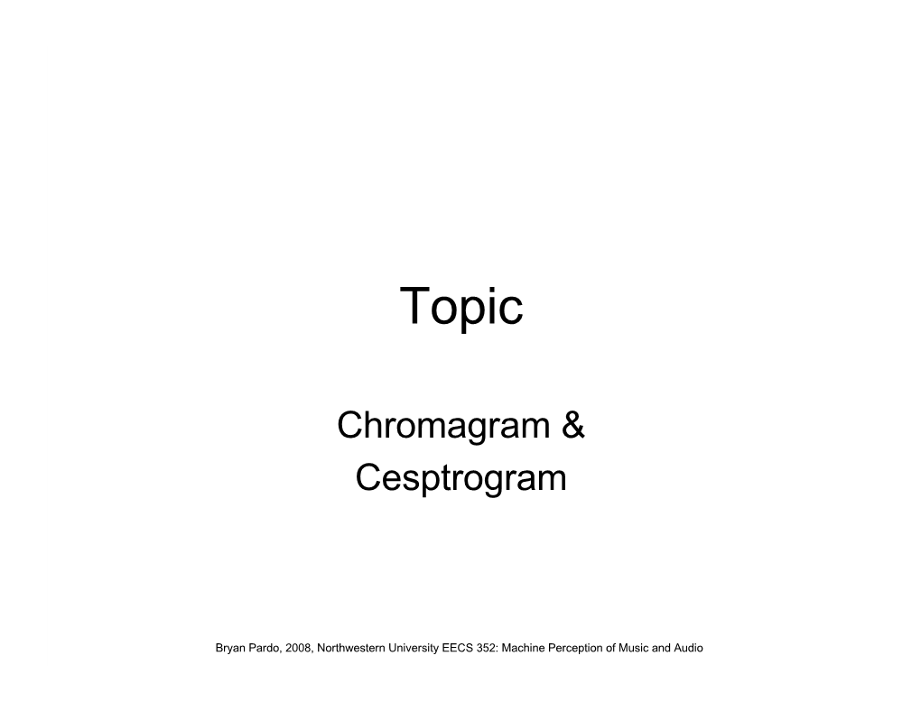 Chromagram & Cesptrogram