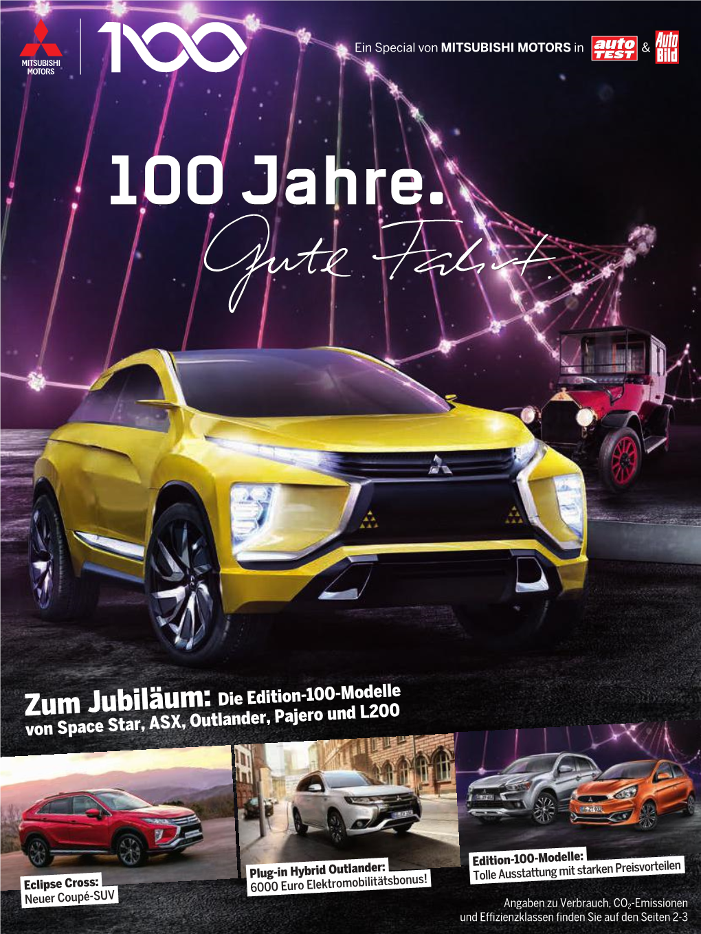 Die Edition-100-Modelle Von Space Star, ASX, Outlander, Pajero Und L200