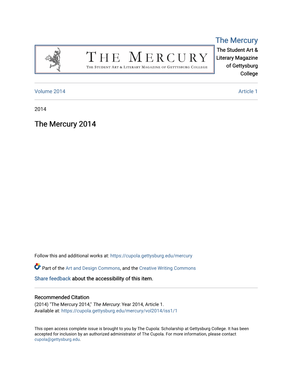 The Mercury 2014