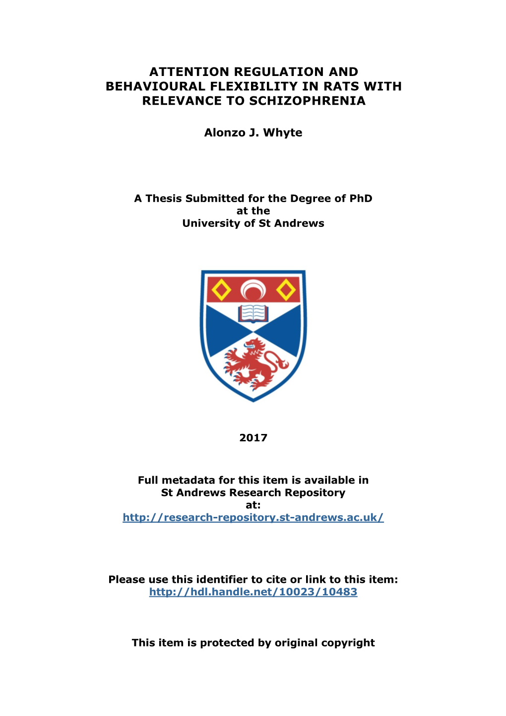 Alonzo J. Whyte Phd Thesis