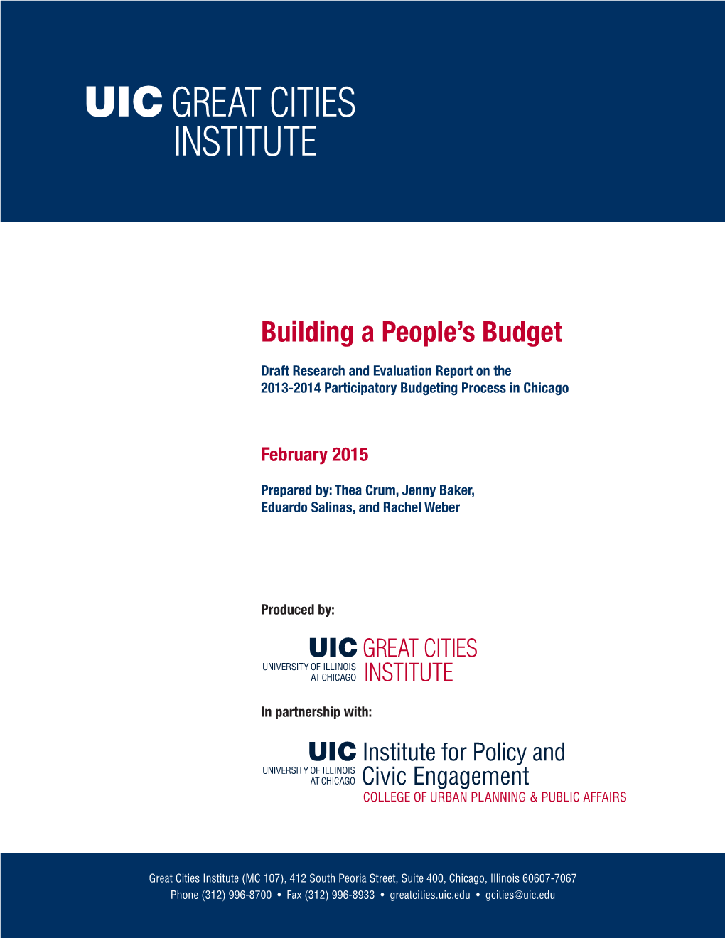 Building a People's Budget