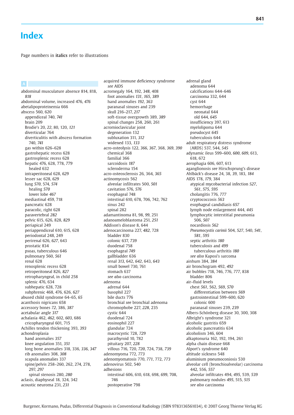 Thieme: Differential Diagnosis in Conventional Radiology