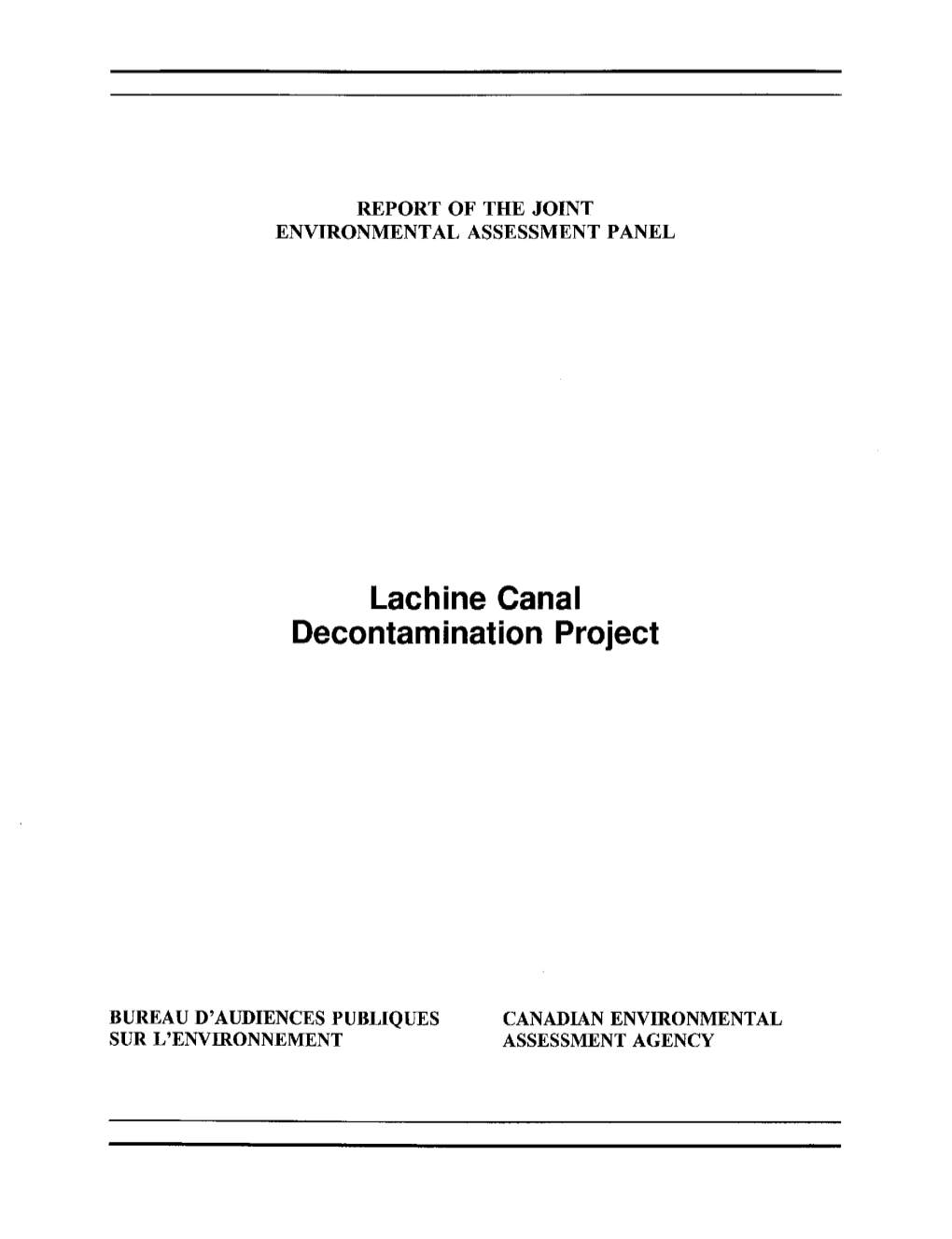 Lachine Canal Decontamination Project