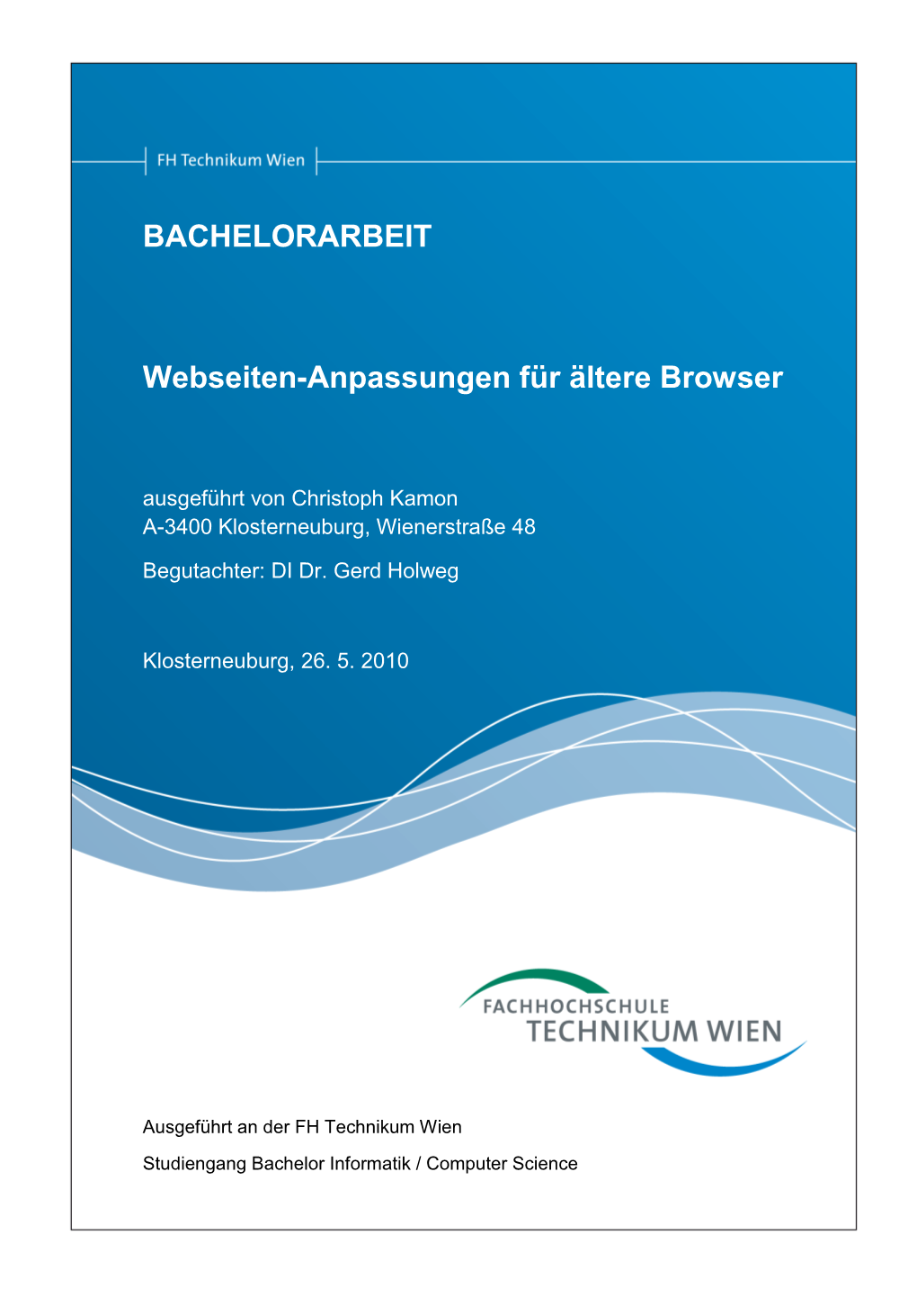 Webseiten-Anpassungen Für Ältere Browser BACHELORARBEIT